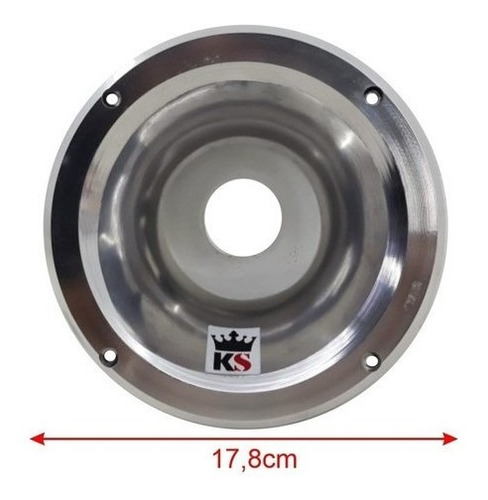Imagem 6 de 6 de Corneta Kallaus Alumínio Ck 1450 Polida 6 Polegadas Flange
