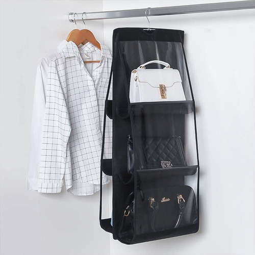 Organizador Colgantes Para Bolsos En Armario Color Negroab