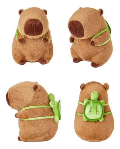 Zzc Peluche Capibara Con Mochila Grande 25cm Suave Tierno