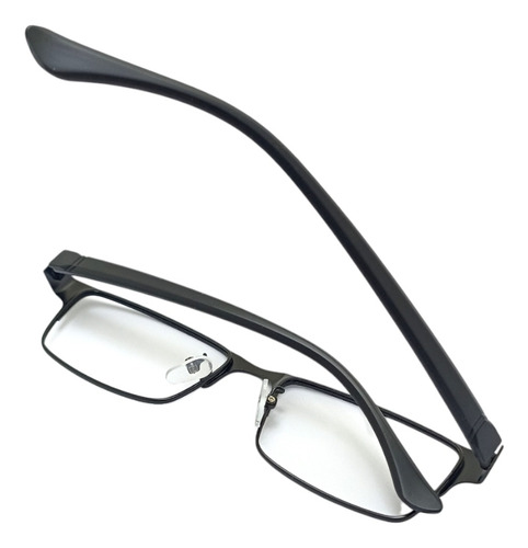 Lente lectura vista cansada armazon oftalmico mujer hombre color negro metalico 2.0