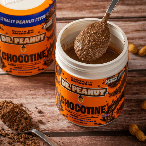 Dr. Peanut Pasta Com Melhor Sabor Do 600g Com Whey Sabor Chocotine