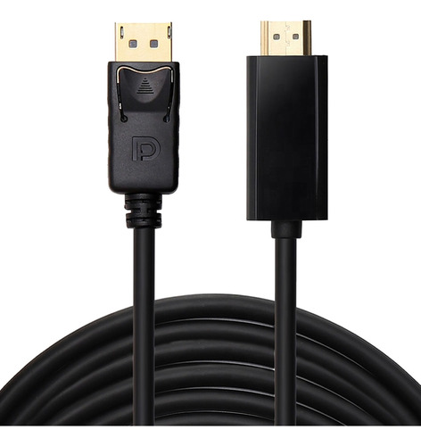 Cabo Displayport X Hdmi Conectores Ouro De 10 Metros