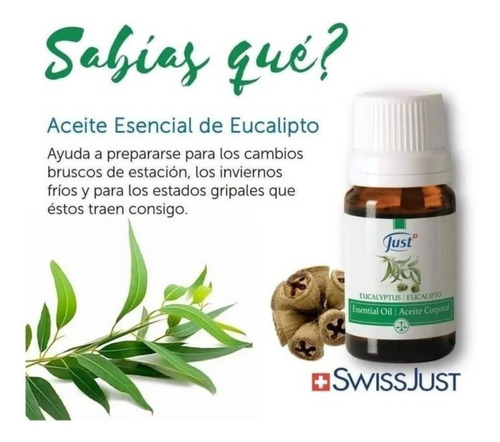 Just Aceite Corporal Eucalipto Aromaterapia Purifica 5ml