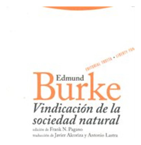 Vindicacion De La Sociedad Natural - Burke,edmun