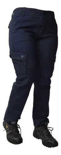 Pantalon gabardina elastizada mujer sale