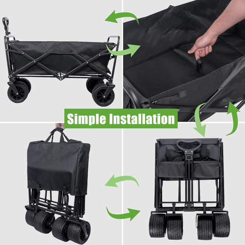 Carrito De Playa Portátil Plegable Carro Plegable De J...