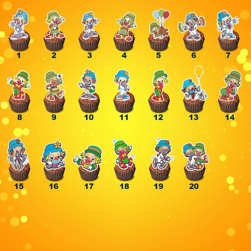 50 Tags, Topper, Apliques Docinhos Desenho - Patati Patatá