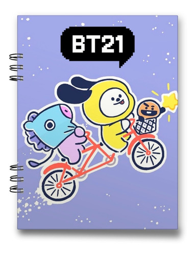 Imagen 2 de 10 de Cuaderno Bt21 15x20 Cms Media Carta 100 Hojas