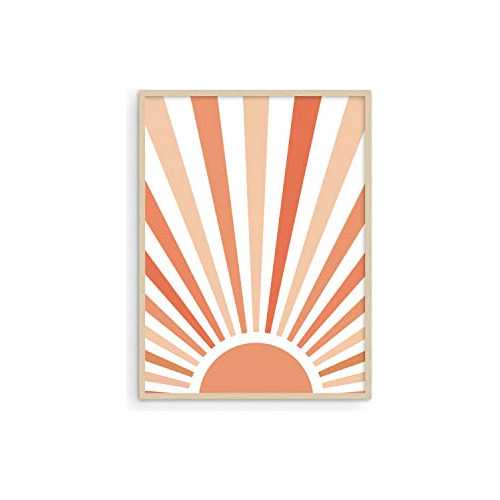 Haus And Hues Sun Art Prints Mid Century Modern Wall Decor -