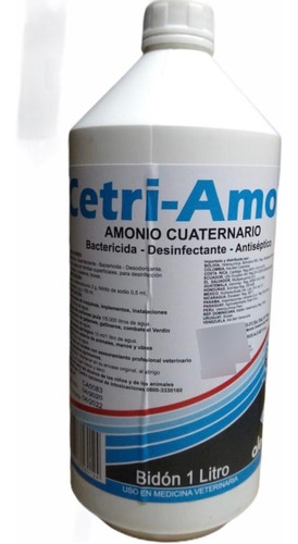 Imagen 1 de 1 de Cetriamon - Amonio Cuaternario -  1 Litro (concentrado)