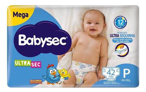 Fralda Babysec Ultrasec Mega P 42 Unidades