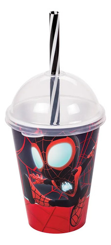 Vaso Plástico Milk Shake Spidey Spiderman 280 Ml
