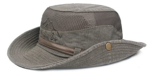 Sombrero De Pescador De Algodón Vintage De Malla Transpirabl