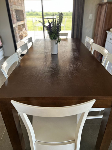 Mesa Comedor 8 Personas, Madera Wengue, Estilo Nórdico 