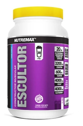 Imagen 1 de 6 de Escultor Nutremax Constructor Muscular 1500g Creatina