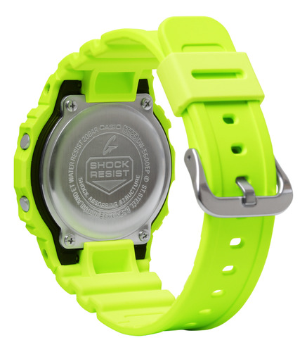 Reloj Unisex Casio Dw-5600ep-9dr G-shock Correa Verde Bisel Verde Fondo Negro Illuminator 200 Metros Alarma Crono