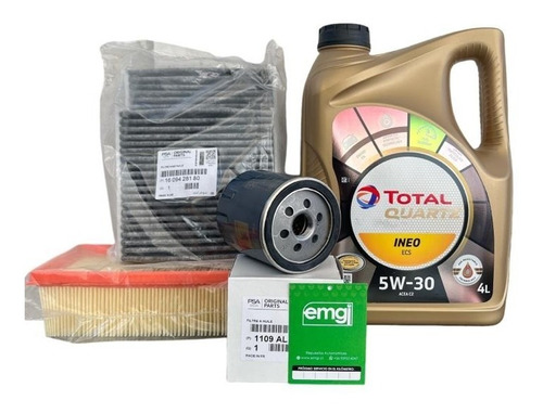 Kit Filtros Y Aceite Total Para Peugeot 208 C3 1.2 Vti