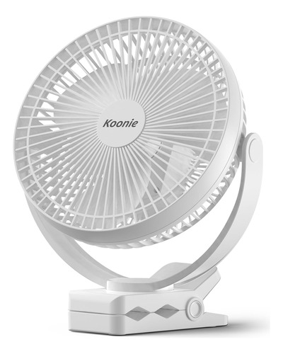 Ventilador De Escritorio Kooni 10000mah 4 Velocidades Blanco