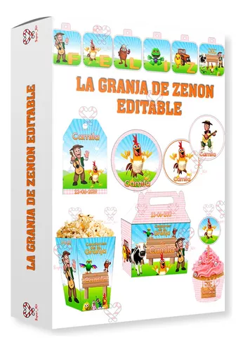 Kit Imprimible Granja Zenón Nena. Cumple + Deco + Candy Bar