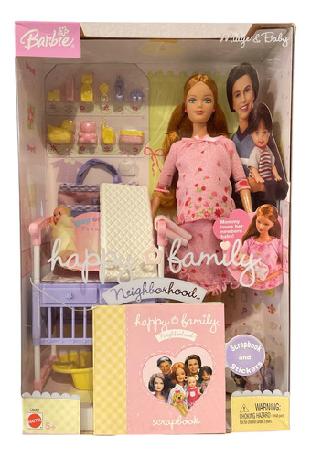 Barbie Embarazada Con Vestido Rosa Mattel 2002 Muñeca Midge (Usado)