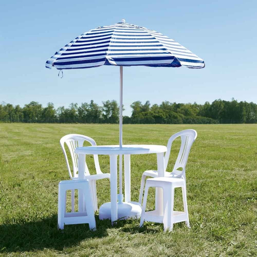 Mesa Plástica Desmontável Mor 91x91cm Branca - 15151451