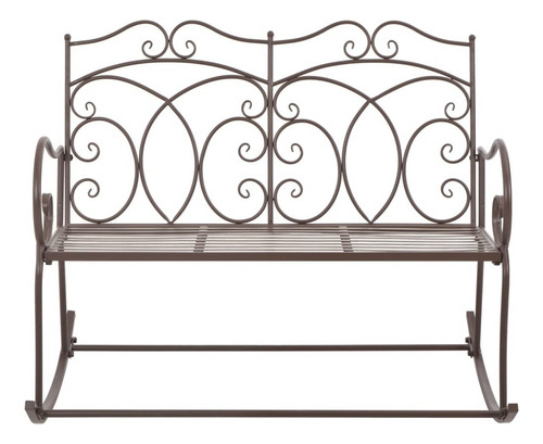 Banco De Jardín 40.9 Hierro Marrón Antiguo