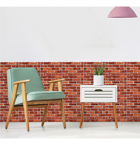 Adhesivo De Pared 3d I Para Decoración De Pared, Ladrillo En