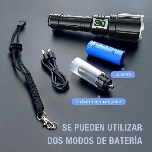 Lanterna Led Recarregável 120000 Lumens Xhp160 Lanterna