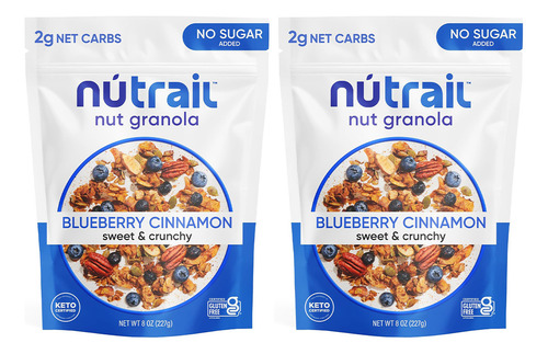 Nutrail Granola Saludable Canela Y Arándanos 227g Pack 2