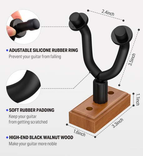 Soporte Colgador De Pared Para Bajo, Guitarra