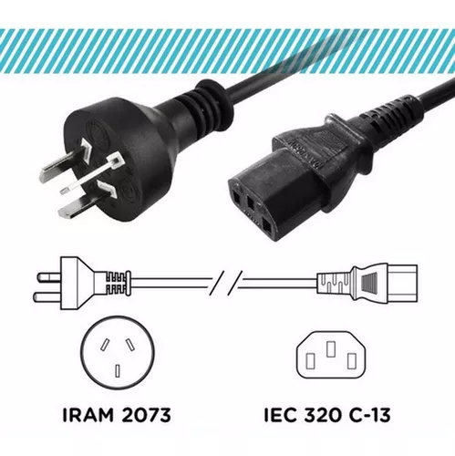 Cable Power De Alimentacion 220v Para Pc Monitor