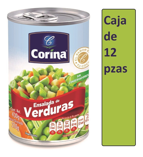 Caja Ensalada De Verduras Corina 12/430gr