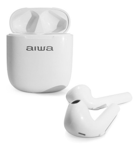 Imagen 1 de 5 de Audífonos in-ear inalámbricos Aiwa AWTWSD1 blanco