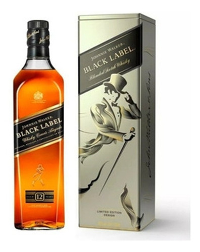 Whisky Johnnie Negro 750ml  Estuche De Lata  