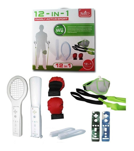 Combo Accesorios Pega Para Wii 12 En 1 Para Toda La Familia