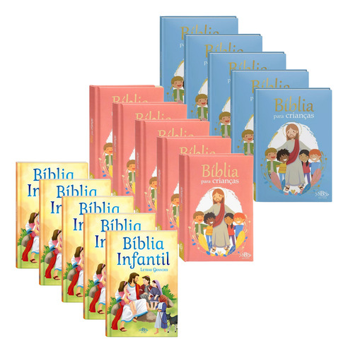 Kit 15 Bíblias Infantis Todolivro Ltda. Edição 2019 Português Capa Dura Religião E Espiritualidade
