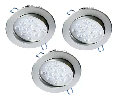 Pack X3 Focos Led Interior Embutido Foco Embutido Led 12w