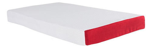 Colchón Cuna Bebe Baby Great Memory Foam 140x95 Color Blanco y rojo