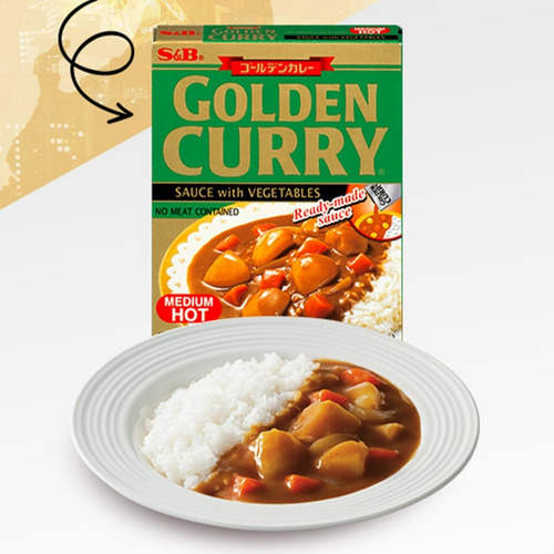 Imagen 2 de 6 de Golden Curry Sauce Vegetales S&b Origen Japon Medium Hot