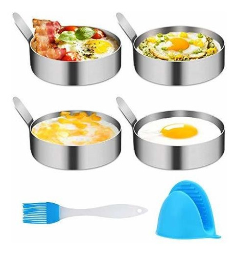 Sarten Huevos Paquete De 4/6 Anillos Para Huevos, Molde Para