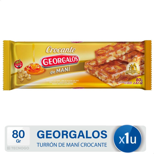 Turron De Mani Georgalos Crocante - Mejor Precio