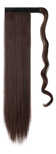 Extensión Cabello Cola De Caballo Color Castaño Oscuro 55cm