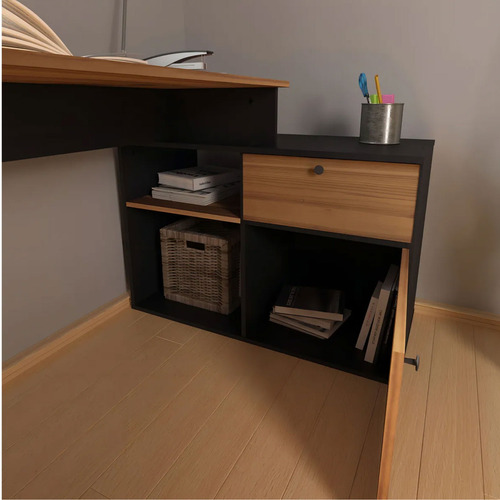 Escritorio Centro Estant Milan Negro Paraiso Ancho 168cm