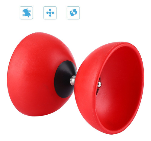 Juego De Diábolos Yoyo Chino Con Tres Rodamientos, Color Roj