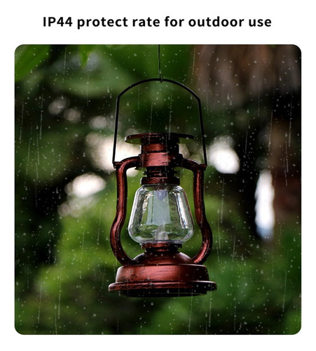 Lámpara Portátil Retro Luz Colgante Solar Led Linterna