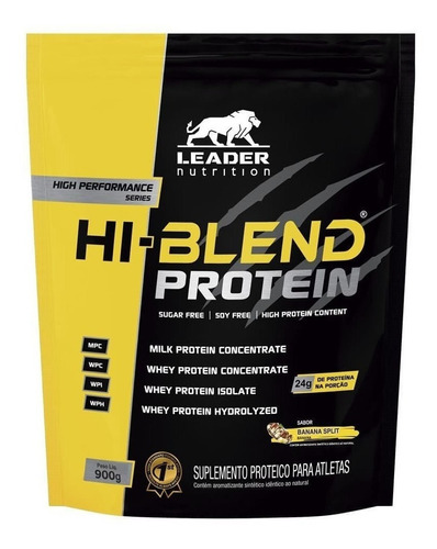 Suplemento em pó Leader Nutrition  Hi-Blend Hi-Blend Protein proteína Hi-Blend Protein sabor  banana split em sachê de 900g