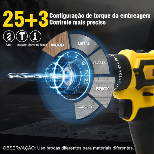 Furadeira/parafusadeira 15v/48v Com Maleta