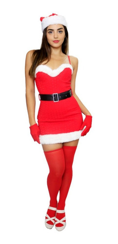 Disfraz Vestido Santa Claus Mama Claus Con Accesorios Dama