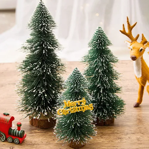 Iuibmi Mini Árbol De Navidad, Juego De 4 Árboles De Cepil.