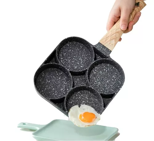 Sartén Para Freír Huevos, Sartenes Para Panqueques Antiadherentes Con 4  Agujeros, Fabricante De Panqueques Con Mango, Sartén Para Crepes Para  Huevos D